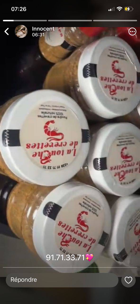 La poudre de crevettes naturelles 
