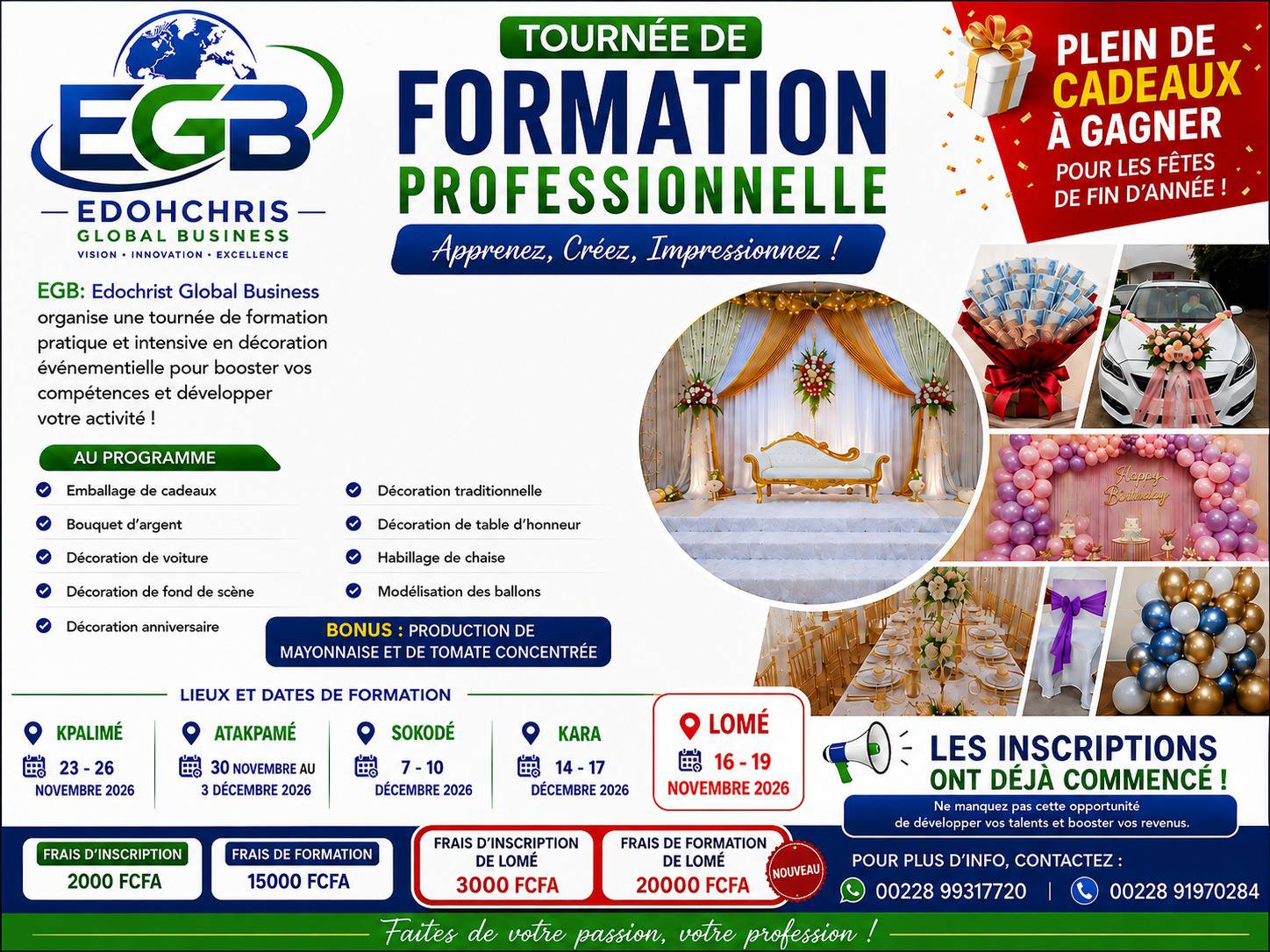 TOURNÉE DE FORMATION PROFESSIONNELLE 